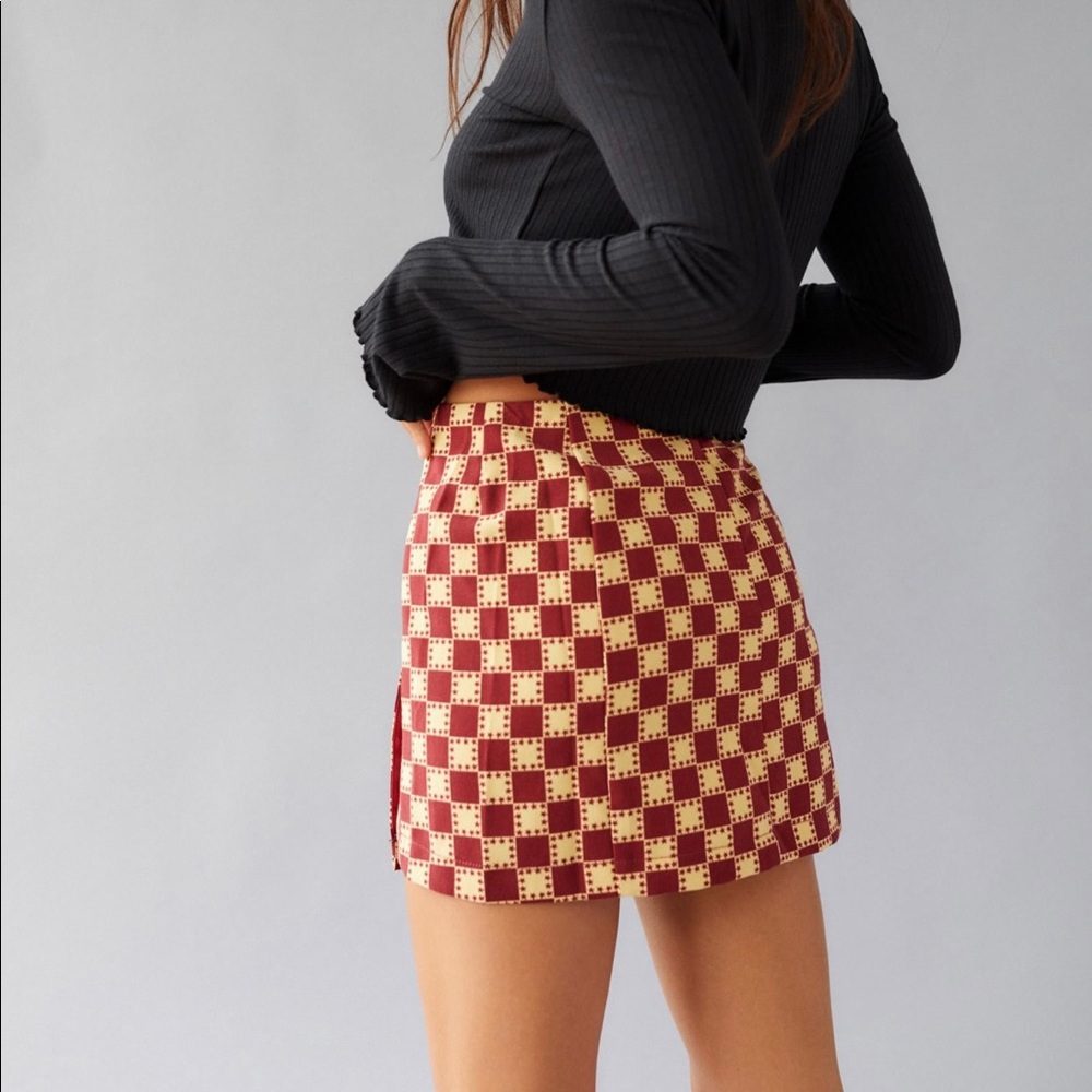Urban Outfitters Jagger Button Front Mini Skirt